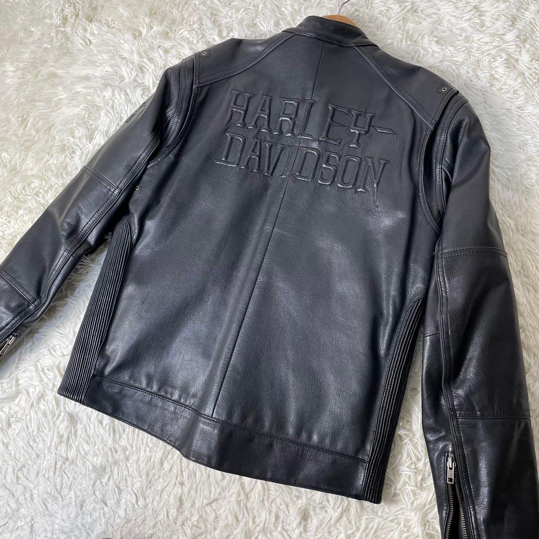 【専用】HARLEY-DAVIDSON 牛革 シングルライダースジャケット 黒M