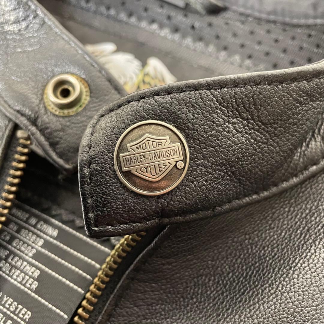 【専用】HARLEY-DAVIDSON 牛革 シングルライダースジャケット 黒M