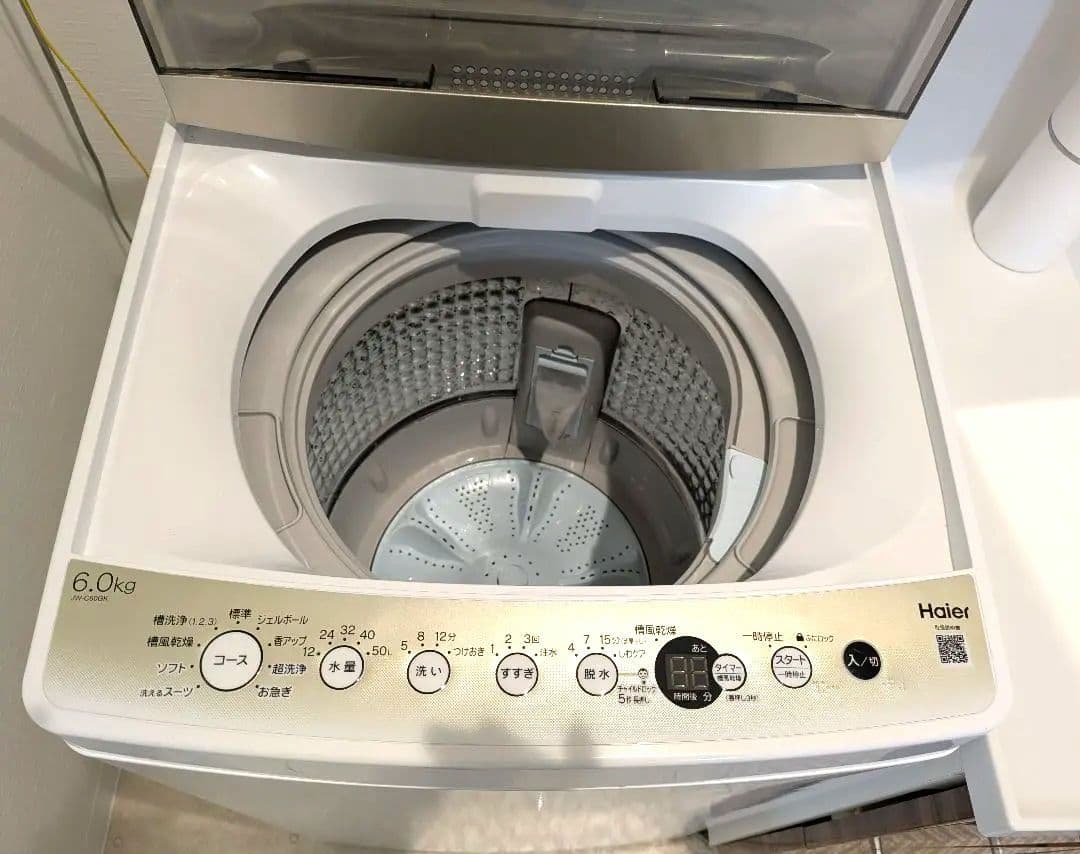 【1/27まで】Haier 2022年製　縦型洗濯機 6.0kg ホワイト