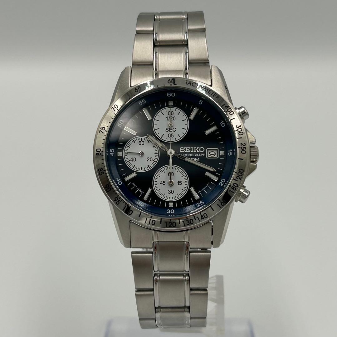 ✨極美品✨SEIKO セイコー ソーラー 7T92-0DW0 クロノグラフ 紺