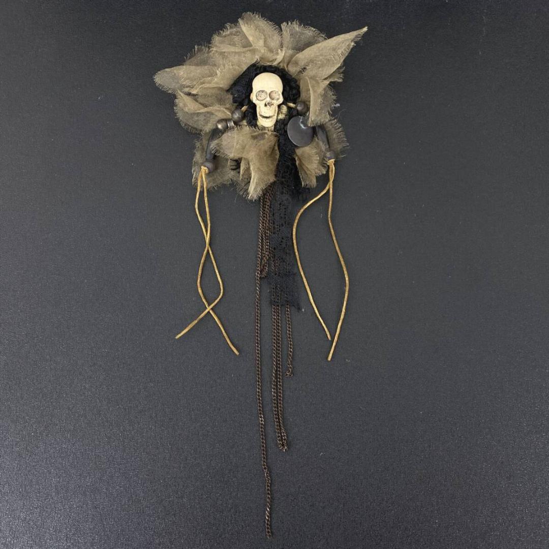 美品 SHARE SPIRIT アンティーク スカル コサージュ ブローチ