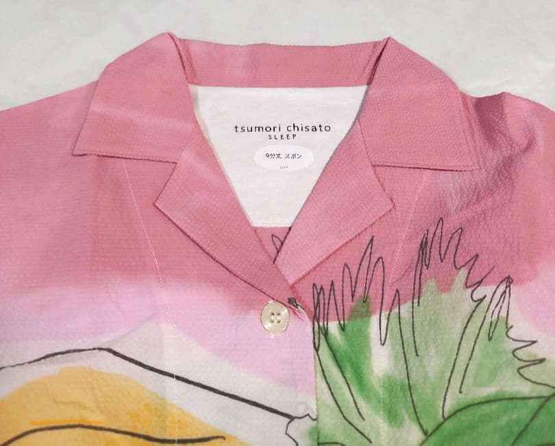 新品タグ付き ツモリチサト パジャマ ルームウェア 春夏 ラクダ リップル M