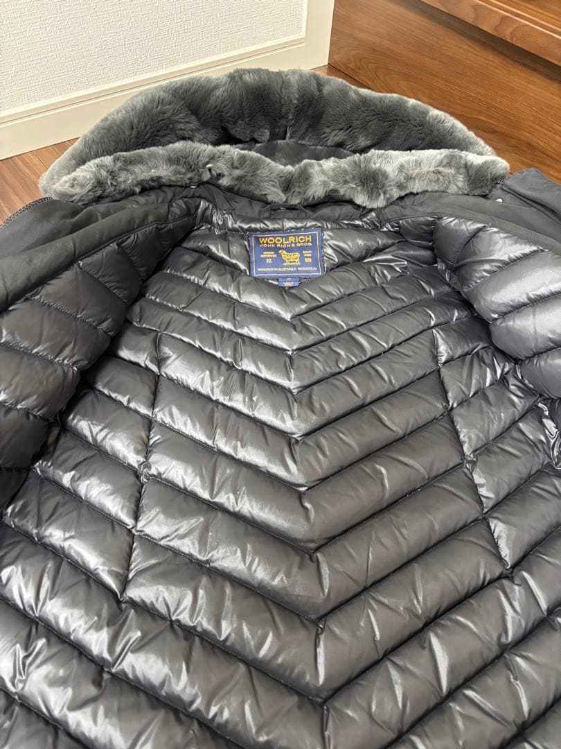 ウールリッチ　ブラックダウンジャケット ファー付きフード