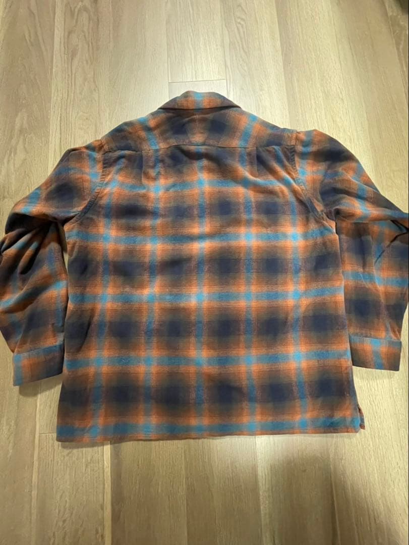 Pendleton オレンジネイビー ボードシャツ L