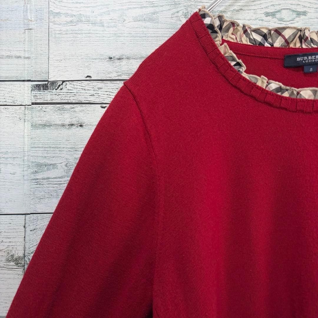 ☆大きいサイズ・3L☆バーバリーロンドン　ニットセーター　ノバチェック　リブ