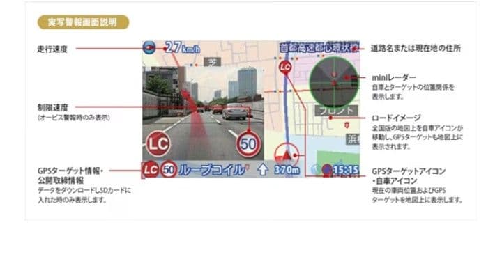 3AY-12 ユピテル 最上位フルマップレーダー探知機 GWR303sd