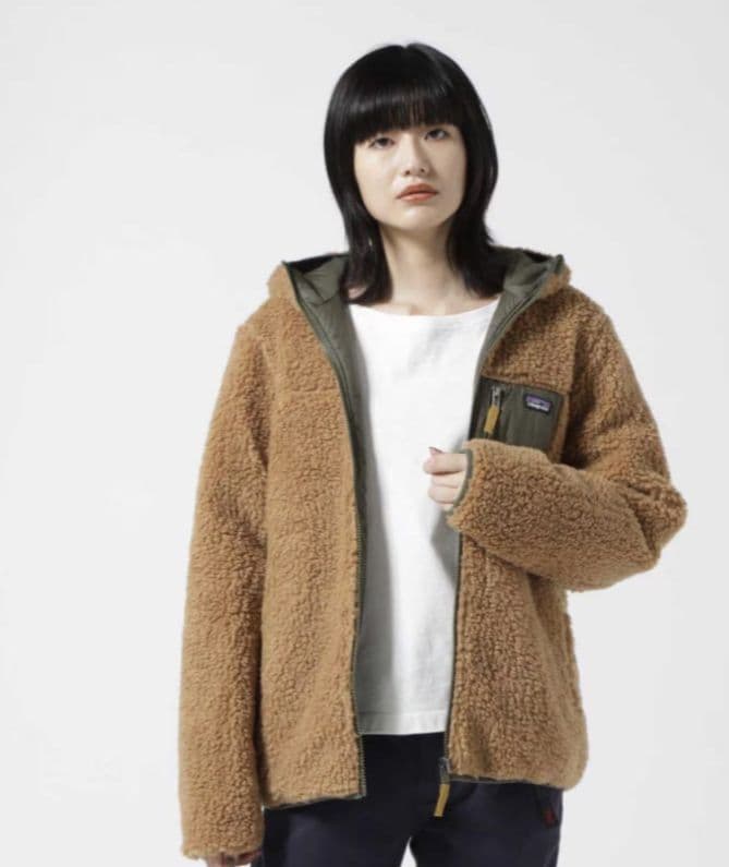 【美品】パタゴニアキッズリバーシブルレディフレディフーディXL