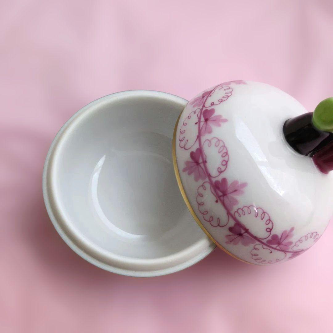 美品HEREND パセリピンク 　ひな小筺　ボンボニエール　雛まつり