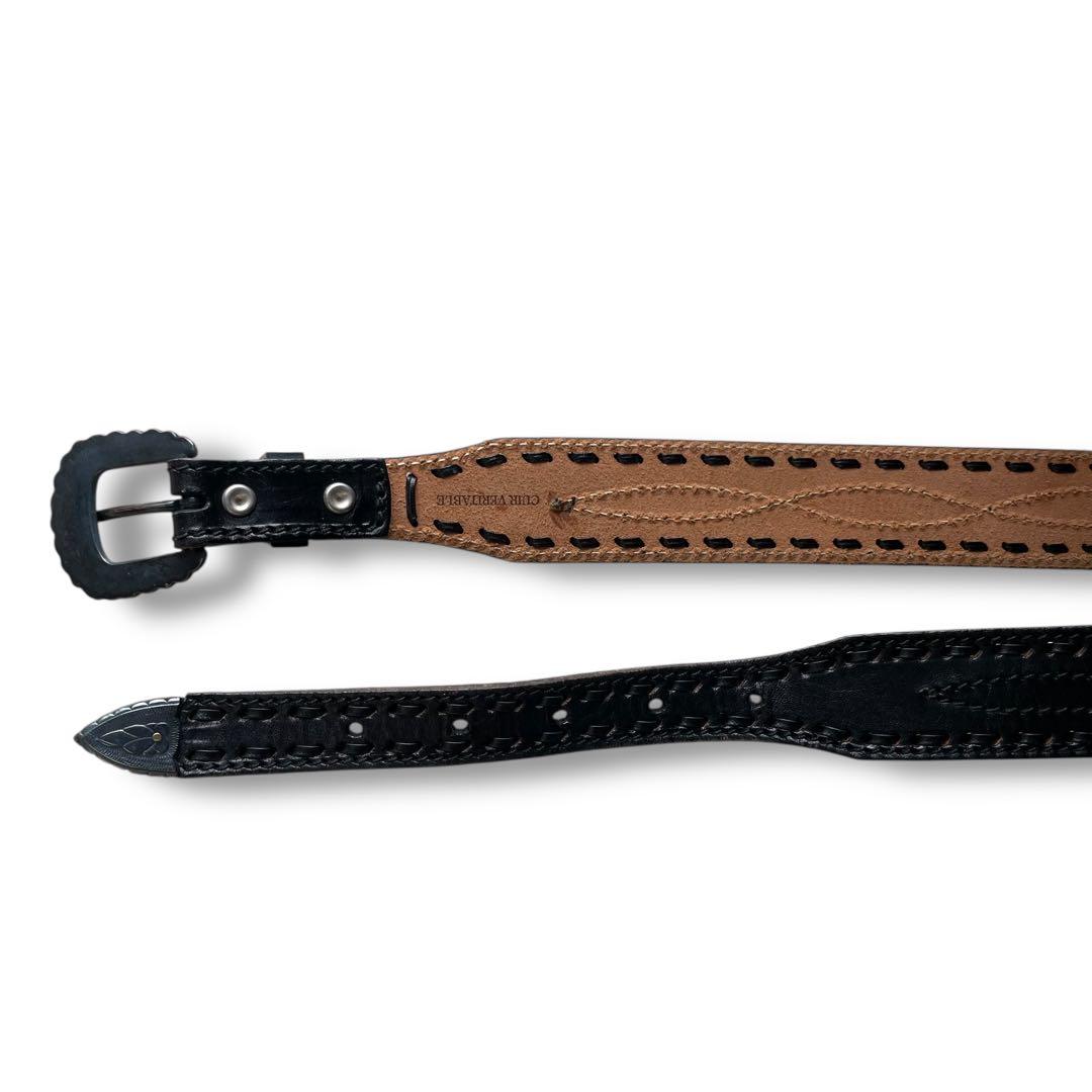 agnes b. アニエスベー レザー ウエスタン デザイン ベルト W32