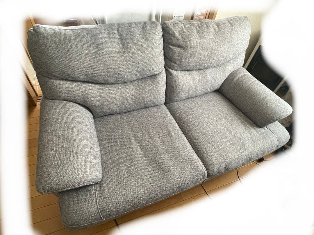 【3/16まで】たのメル便 ニトリ コンパクト ソファ 2人用 キャッツ3 GY