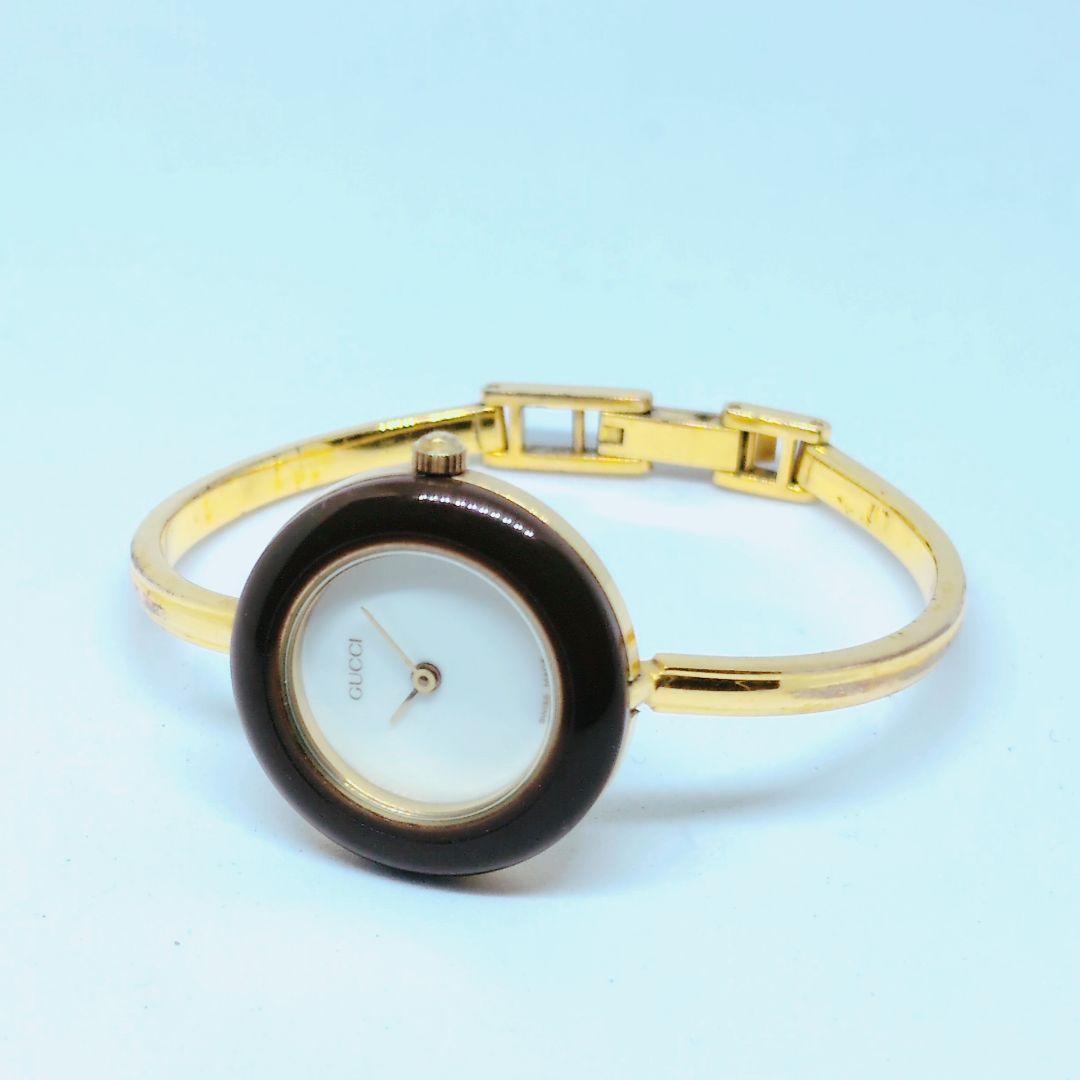 【正規】グッチ チェンジベゼル ブラウン 11/12.2 QZ レディース 時計