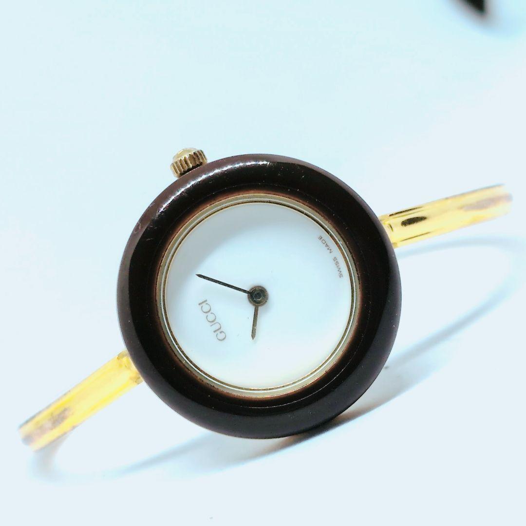 【正規】グッチ チェンジベゼル ブラウン 11/12.2 QZ レディース 時計