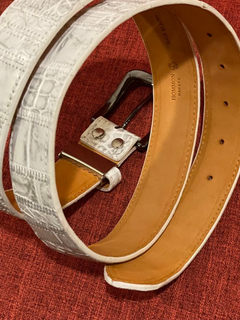 ◆感謝価格◆HOMMON HAKATA◆クロコダイル◆パッチワークベルト◆