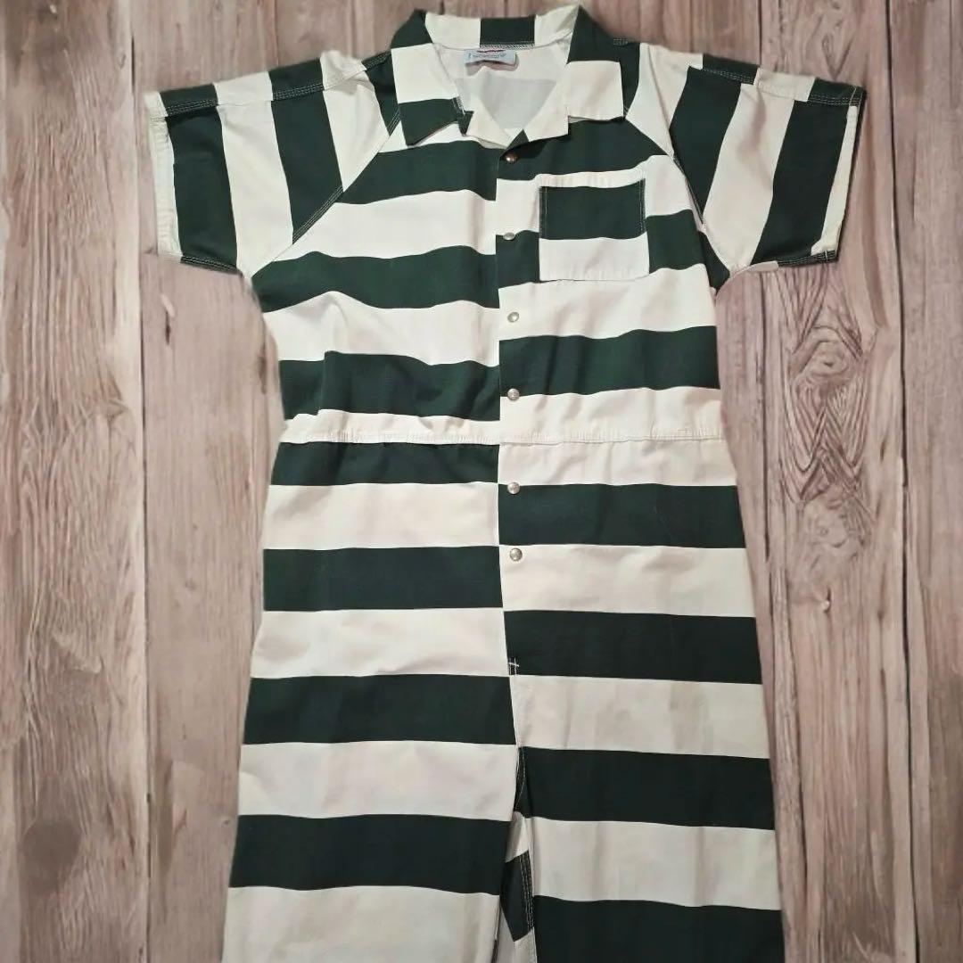 BOB BARKER 囚人服　プリズナーつなぎ　ボーダー　3XL メキシコ製