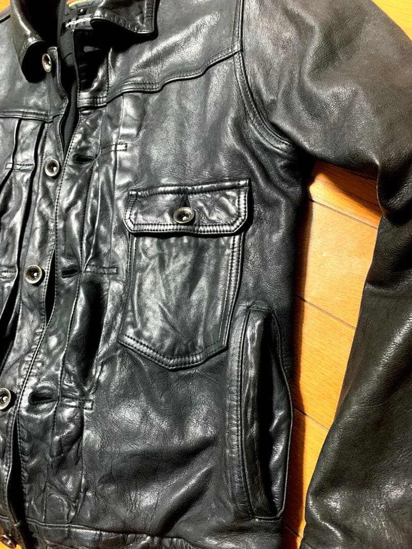 SKOOKUM×JACKROSE 1stタイプ　レザー トラッカージャケット希少