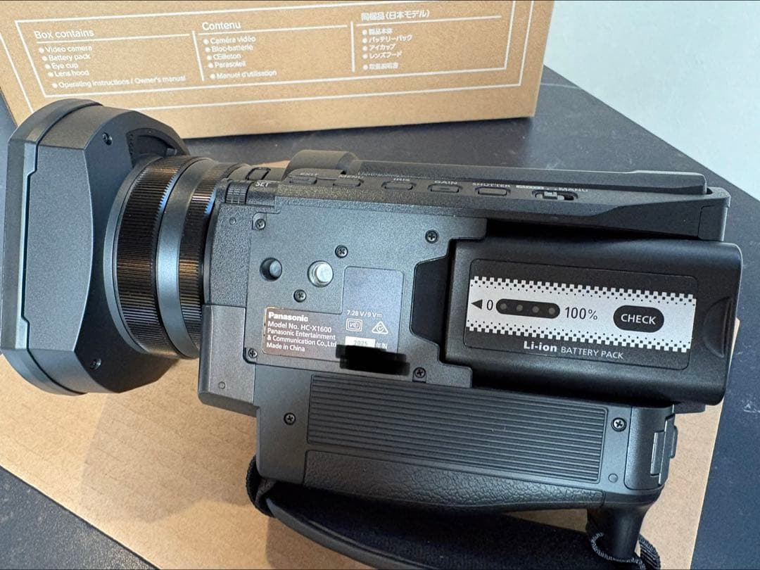 Panasonic HC-X1600 4K60pビデオカメラ 美品