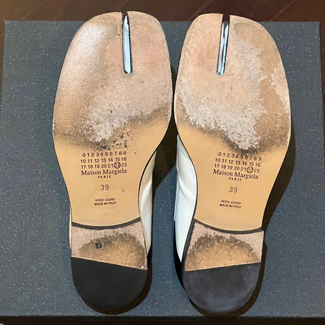 Maison Margiela ホワイトレザー トゥデザイン ローファー