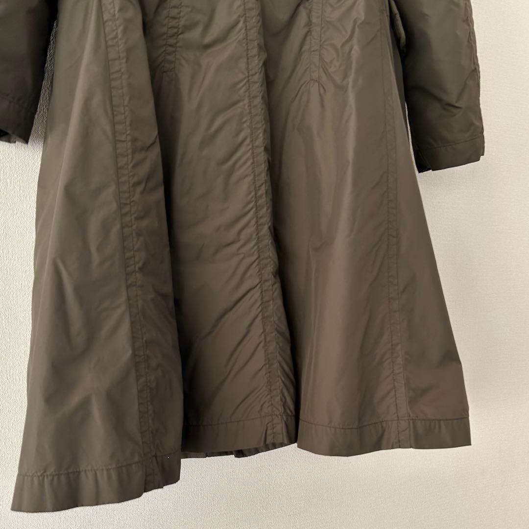 2*e様 コムデギャルソン コムコム ナイロン丸襟コート M カーキ