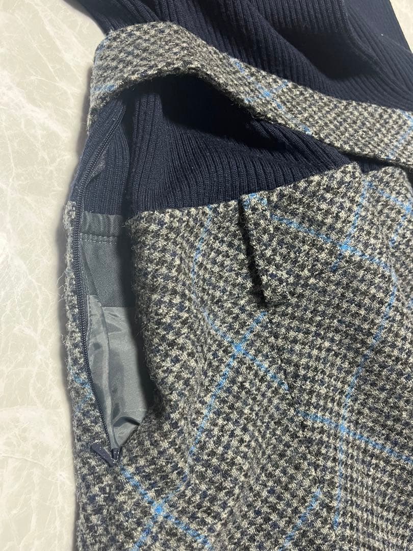 1*3様 BURBERRY BLUELABEL ワンピース ネイビー チェック柄