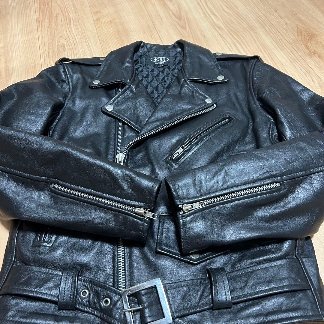 HORN WORKS ホーンワークス ダブルライダース　Lサイズ　ブラック