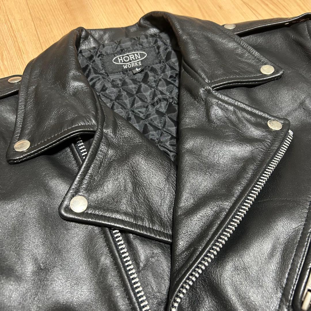 HORN WORKS ホーンワークス ダブルライダース　Lサイズ　ブラック
