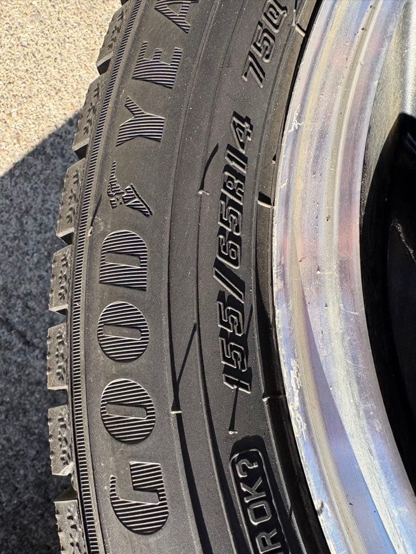 ramrod2　ＧＹ　スタッドレスアルミセット　155/65R14 ２本②