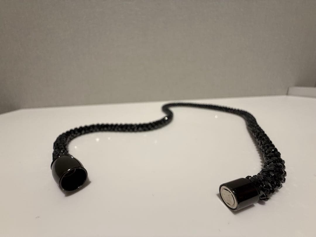 【非売品】SWAROVSKI ブラックビーズ ロングネックレス ｜ユニセックス｜