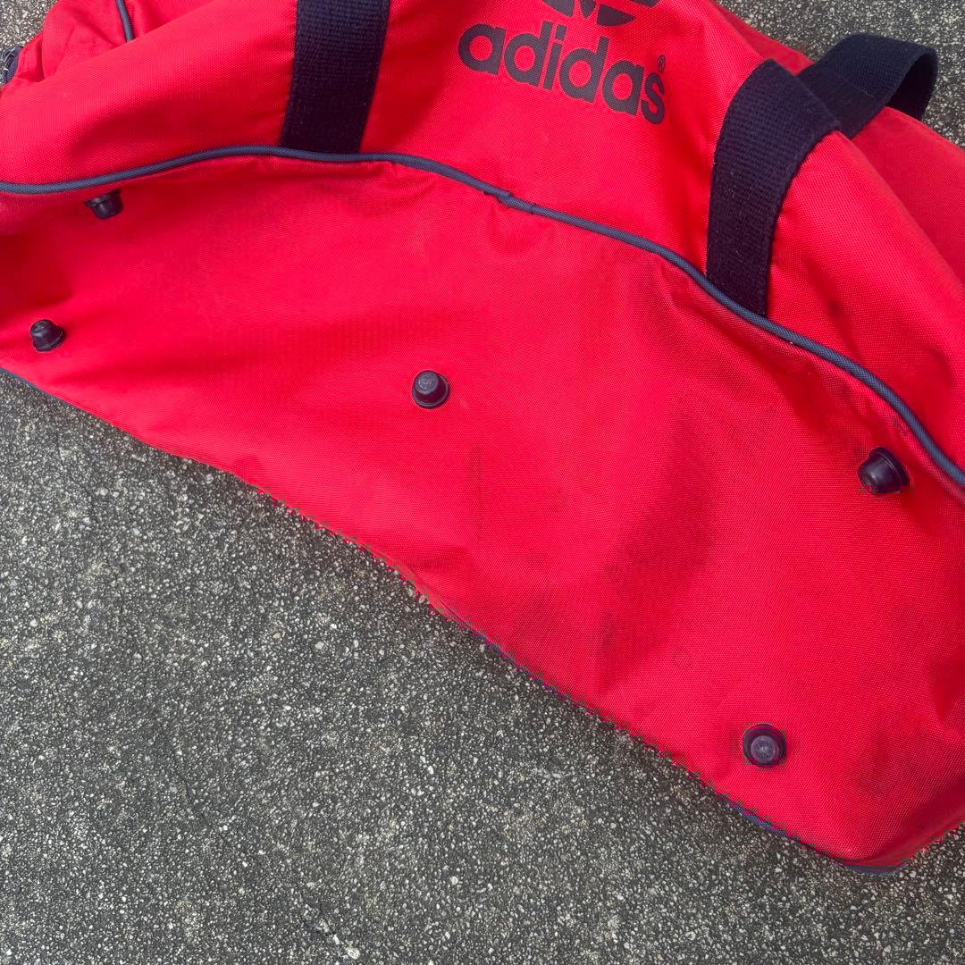 80s adidas ヴィンテージ スクールバッグ ボストンバッグ 赤紺