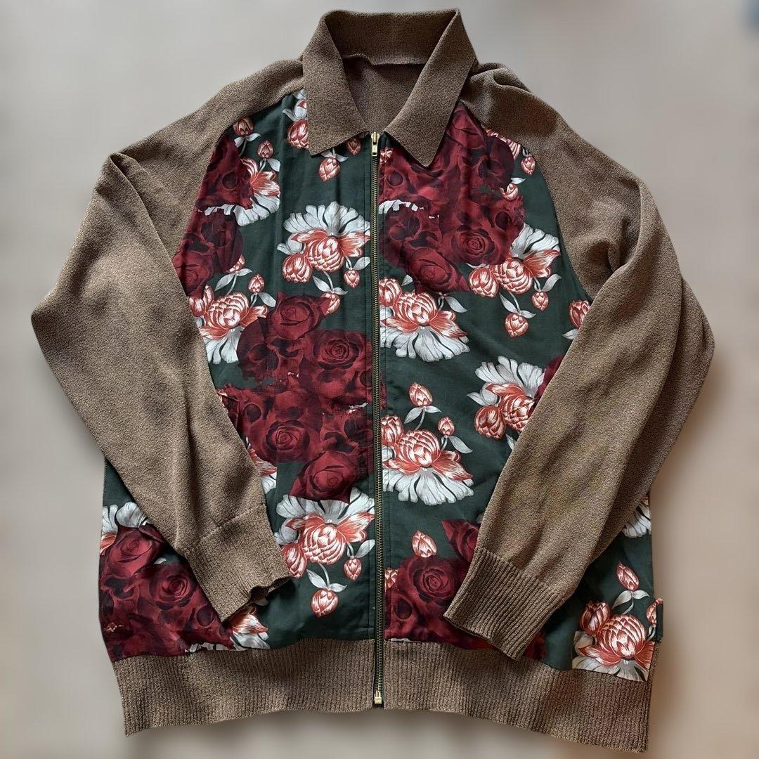 【美品】UNDERCOVER 21SS スカルローズニットブルゾン