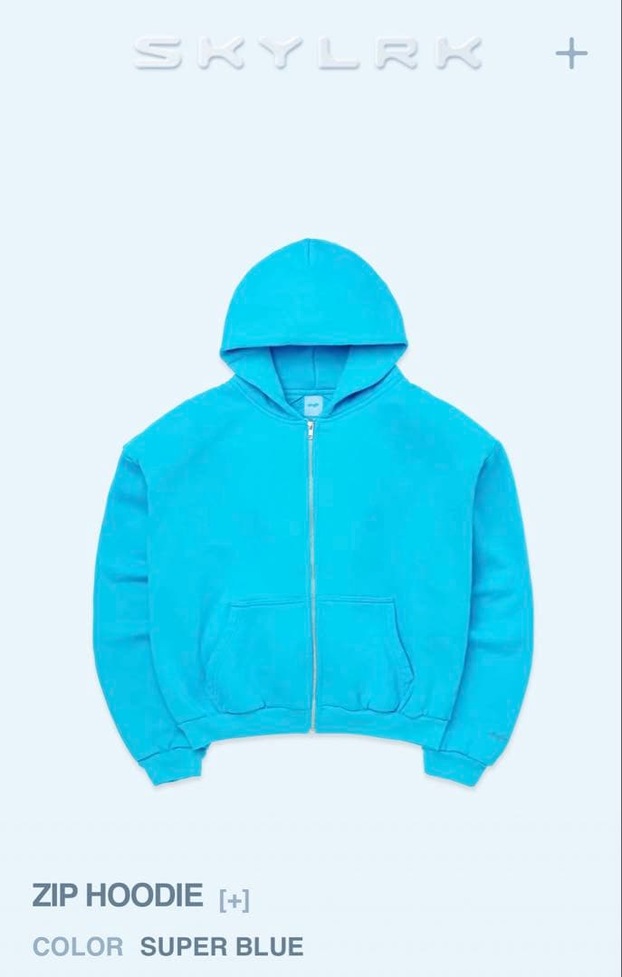 SKYLRK ZIP HOODIE BLUE ジャスティンビーバー M パーカー