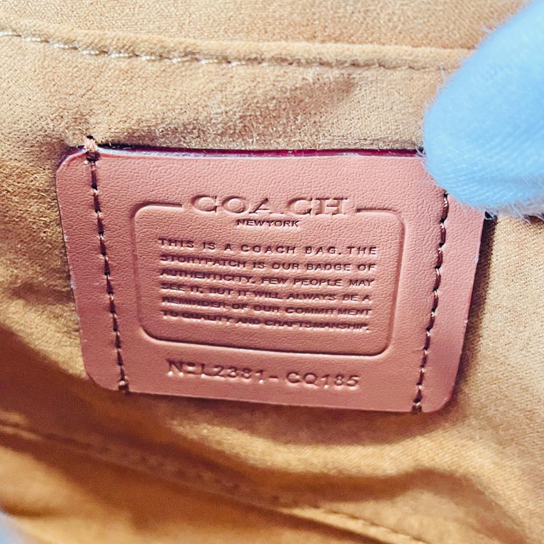未使用 COACH CQ185 ショルダーバッグ ブラック シグネチャー 黒