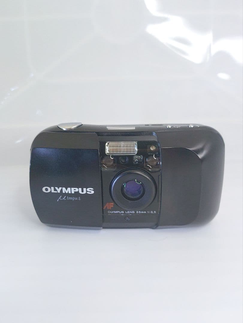 OLYMPUS μ mju 初代 ブラック コンパクトフィルムカメラ 動作確認済