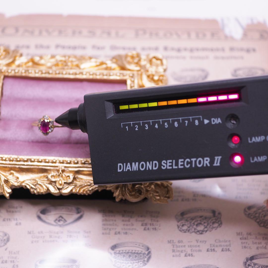 925 ルビー&ダイヤモンドリング gold diamond ruby ring