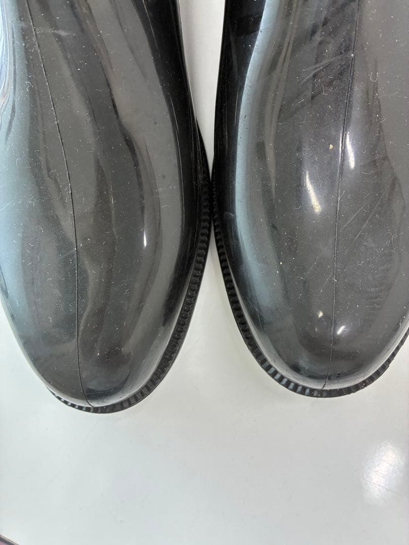 pigret ブラックラバーブーツ GGロゴ