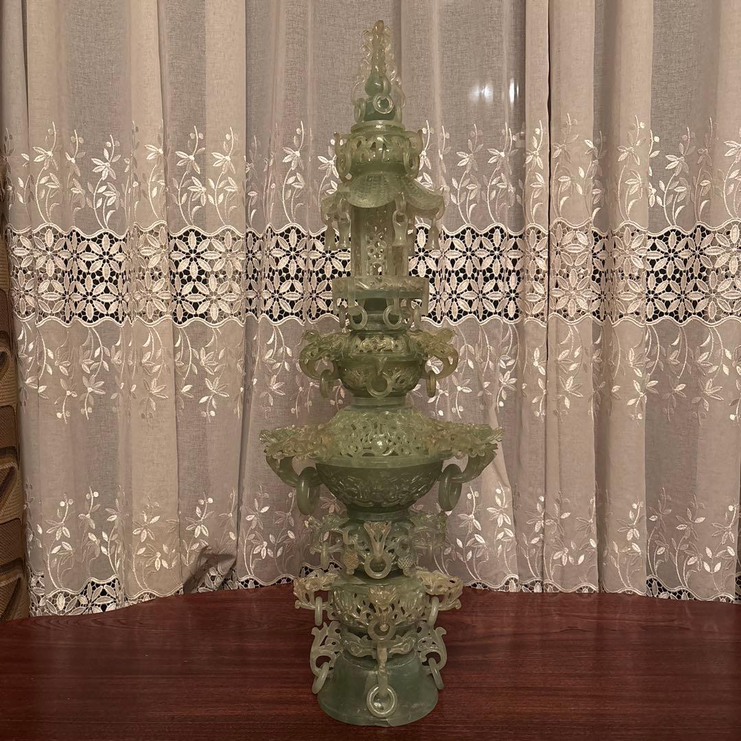 《hulibo》翡翠玉石 中国美術 装飾品 彫刻 中国古玩 アンティーク