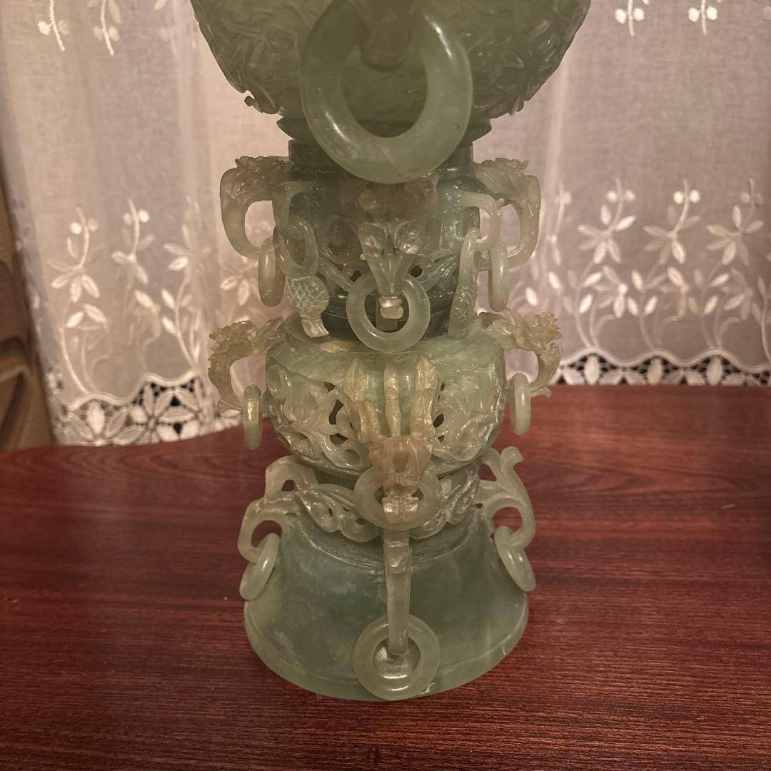 《hulibo》翡翠玉石 中国美術 装飾品 彫刻 中国古玩 アンティーク