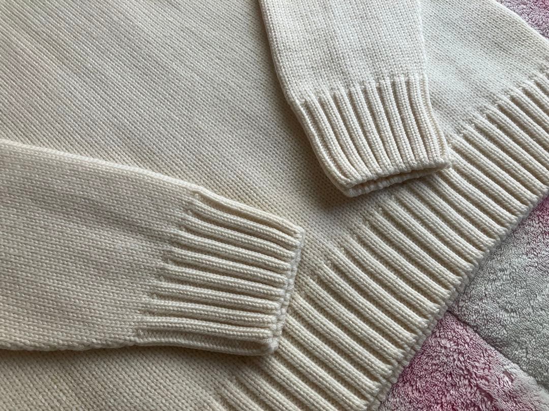 Drumohr メリノウール 8G タートルネックニット オフホワイト 46