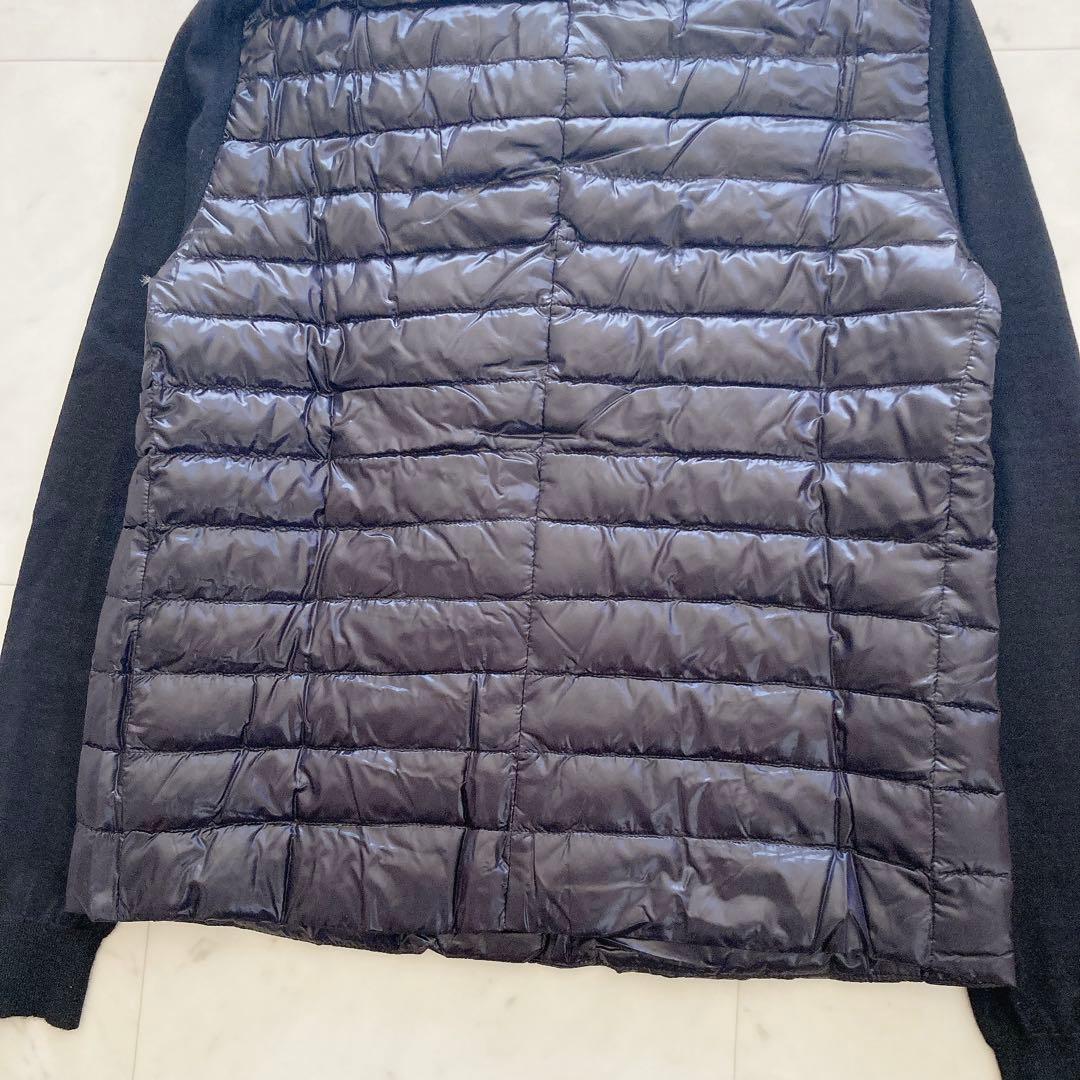 極美品　ヘルノ　HERNO ニットコンビダウン　切り替え　シルク　カシミヤ　40