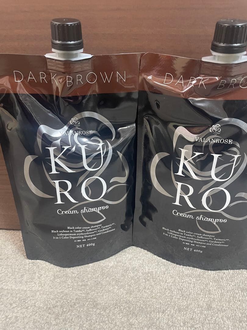 VALANROSE KURO Cream shampoo ダークブラウン 2個