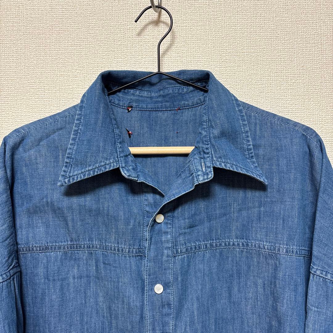 翔*太様 GUCCI タイガーバッグ刺繍　デニム長袖シャツ