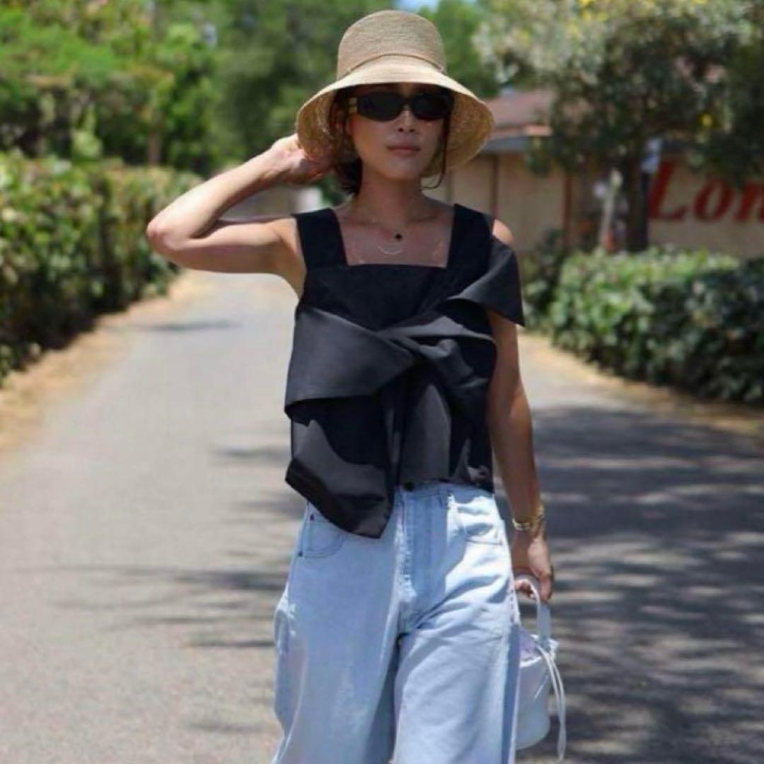 美品 gypsohila ジプソフィア クロワッサンビスチェ 黒　36