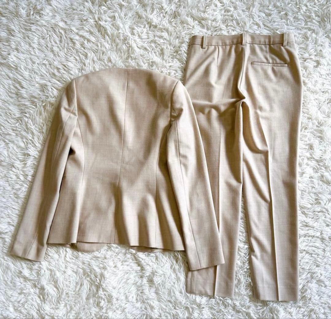 セオリー　LIGHT SAXONY2 パンツスーツ ノーカラー