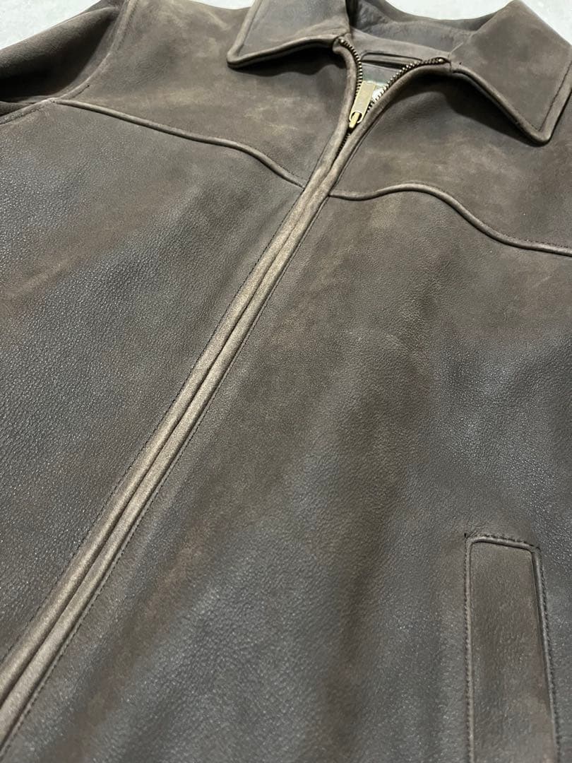 本革　eddie bauer レザージャケット　ブラウン　S(M位) シングル