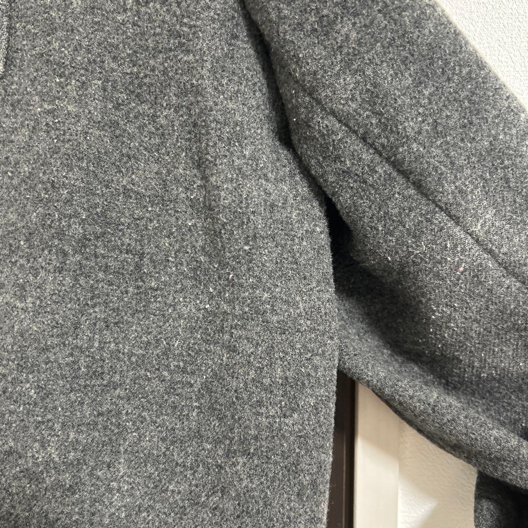 バーバリーブルーレーベルグレー ダッフルコート フード付き