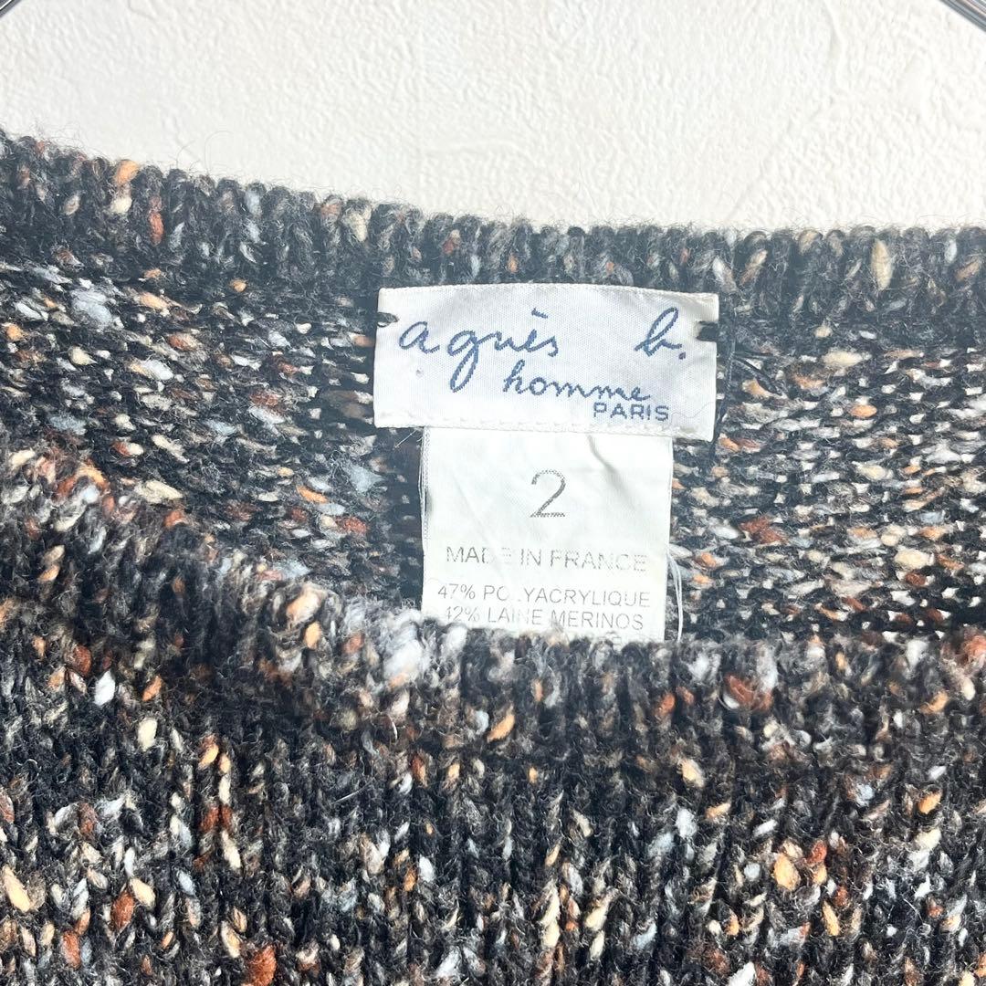 アニエスベーオム 1980年代製 メランジニットセーター ニット