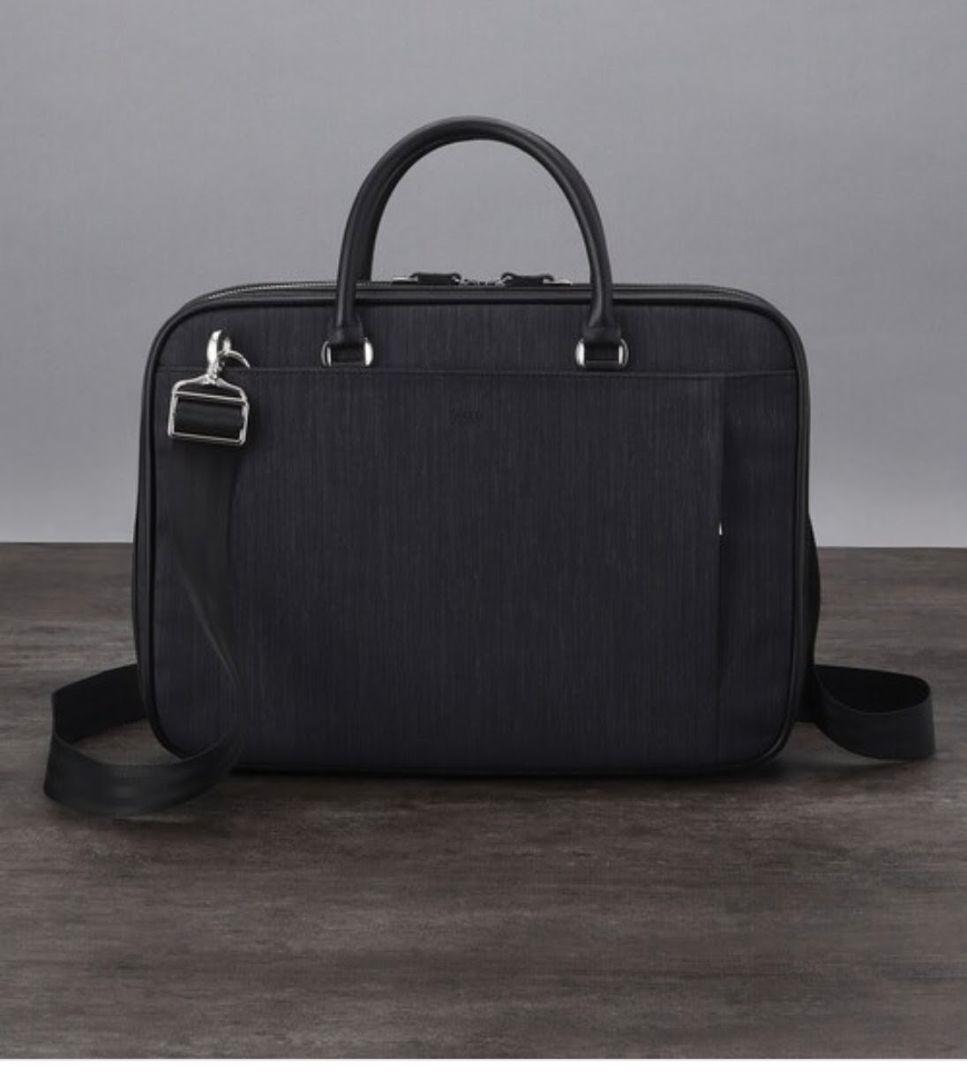 タケオキクチ　ヘアライン スリム ブリーフケース