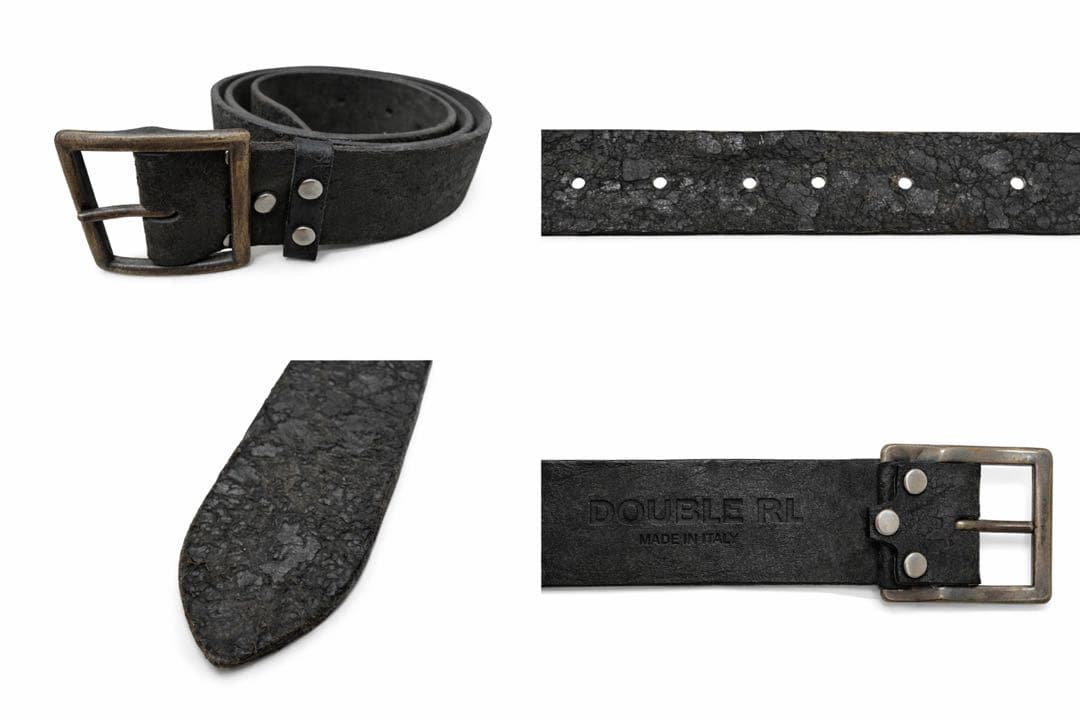 お*す様 RRL　レザーベルト　ブラック　32インチ