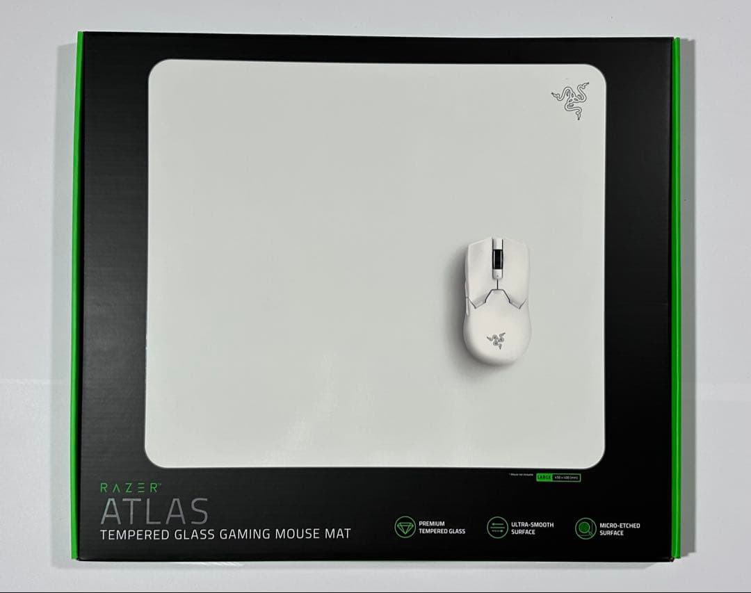 Razer Atlas ホワイト ガラスマウスパッド 白 レイザーアトラス
