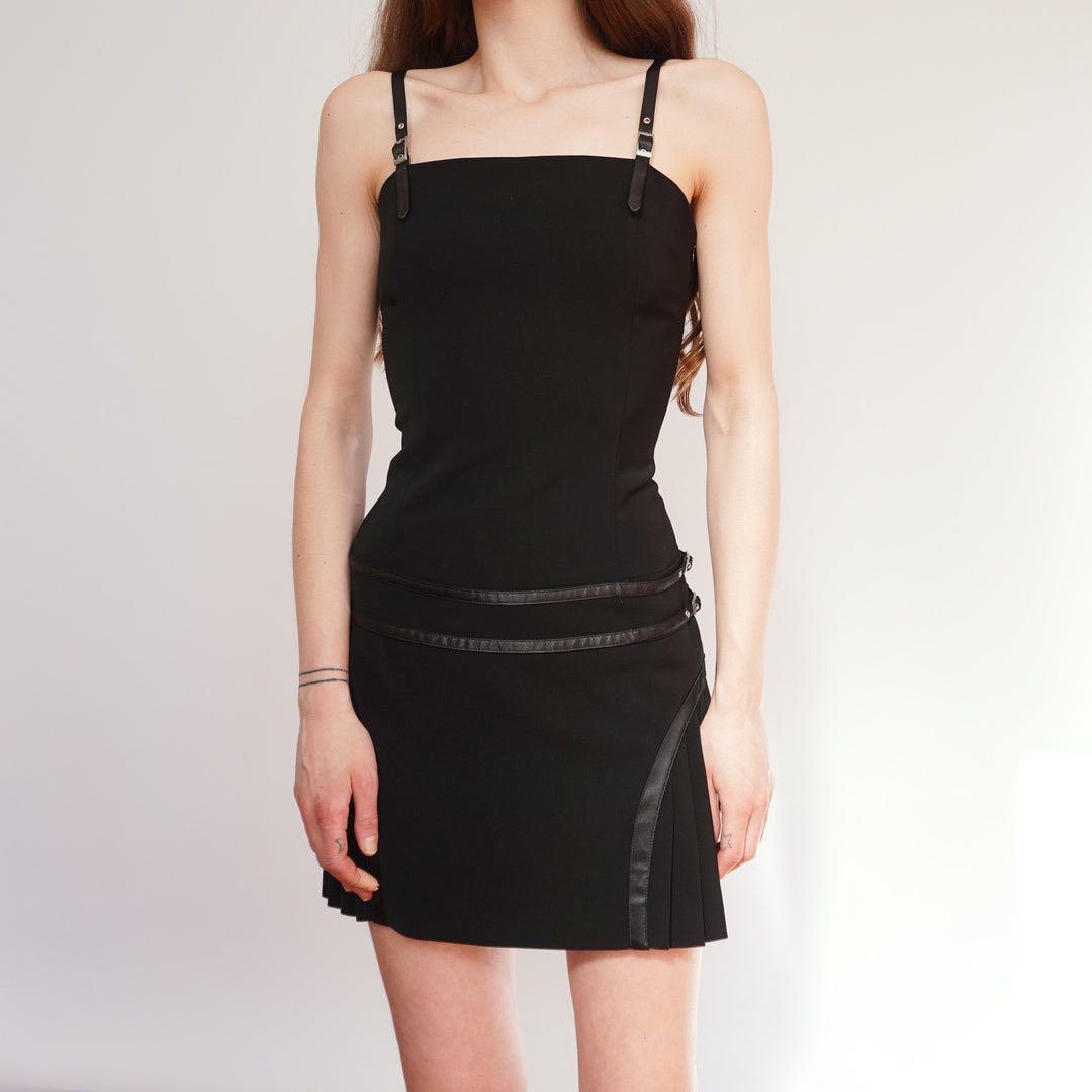 超レアVERSACE JEANS COUTURE 2000s プリーツミニドレス