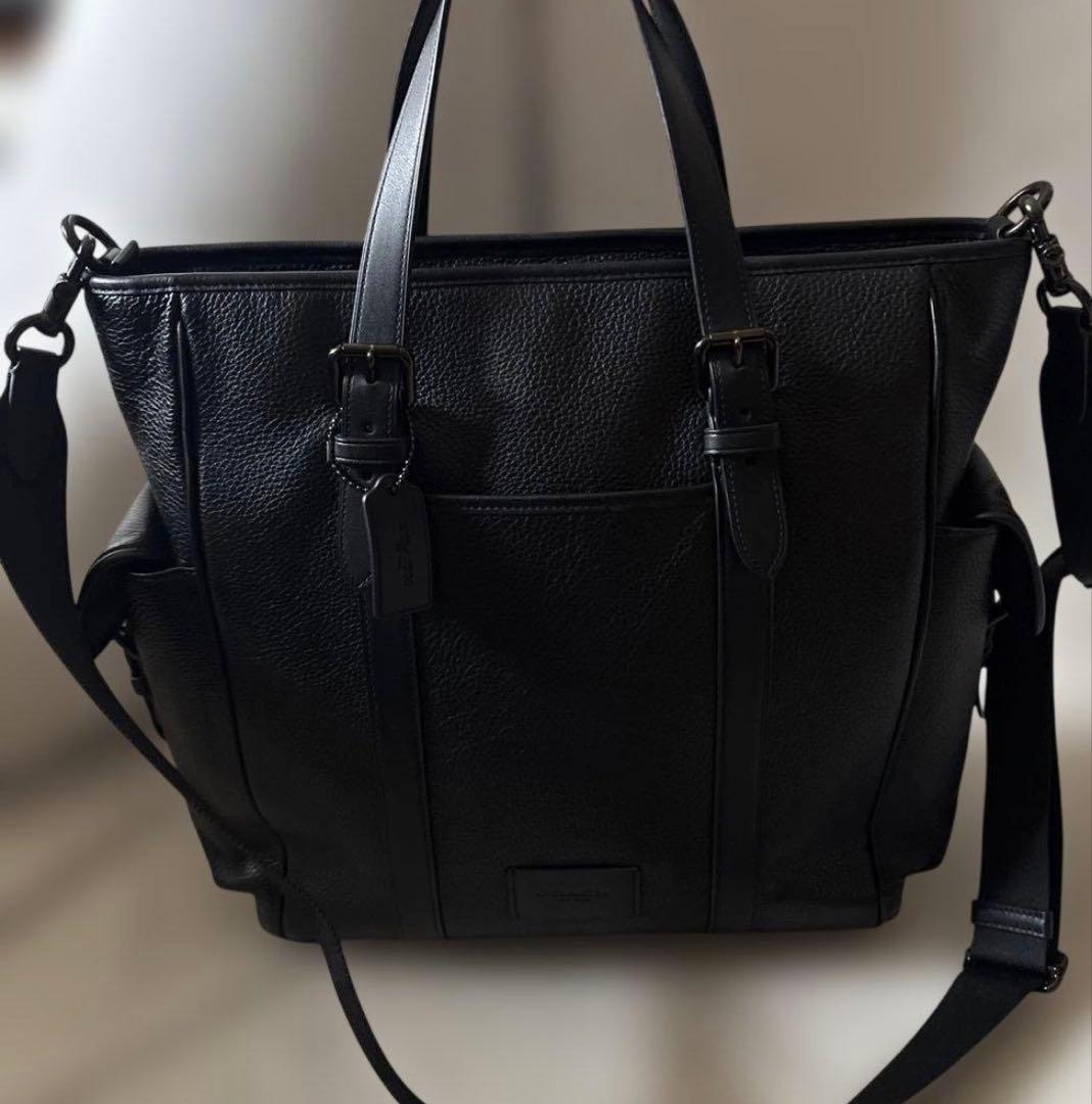 美品✨コーチ COACH メンズ バッグ　スプリント トート　黒
